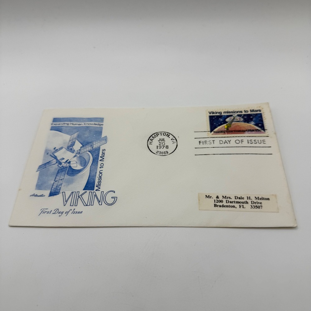 1978 Viking Mission to Mars First Day Cover Artmaster Cachet NASA Space Stamp